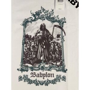 Babylon LA BB SS Reaper Tee White Graphic T-Shirt Large M5GI78KCYY0 F0E1